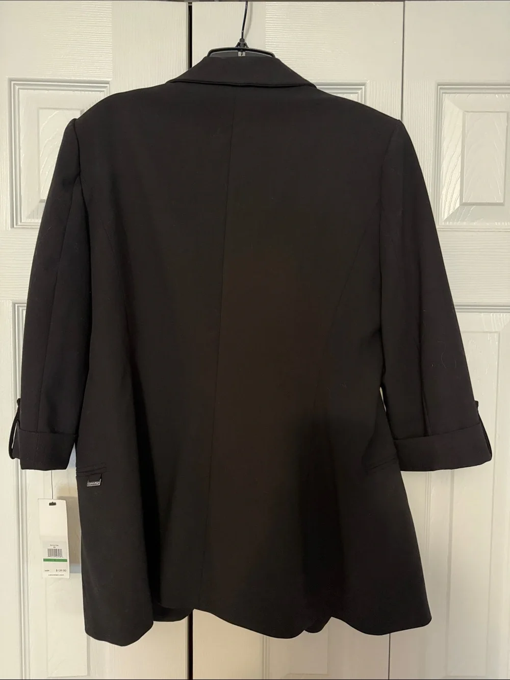 NWT Calvin Klein Black Women's Open-Front Blazer, Size L